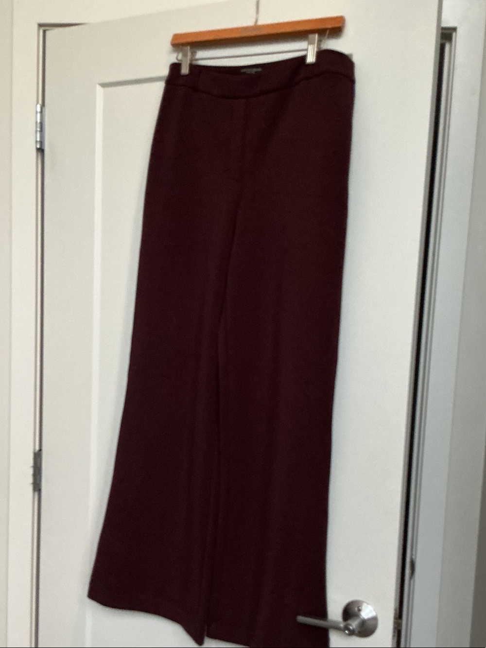 Christian Siriano Wide-Leg Pants in Deep Burgundy
